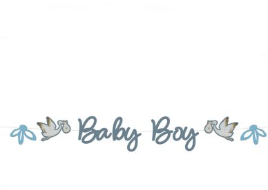 Buchstabengirlande Baby Boy Junge, 2m