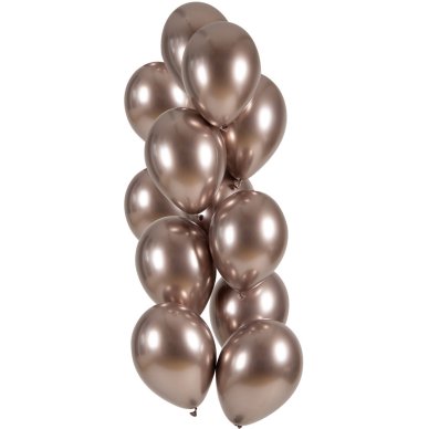 Ballons Ultra Shine Rose Gold 33cm - 12 Stück