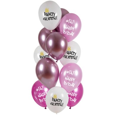 Luftballons Party Queen, 12 Stück