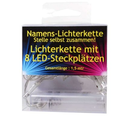 LED-Lichterkette mit 8 Steckplätzen