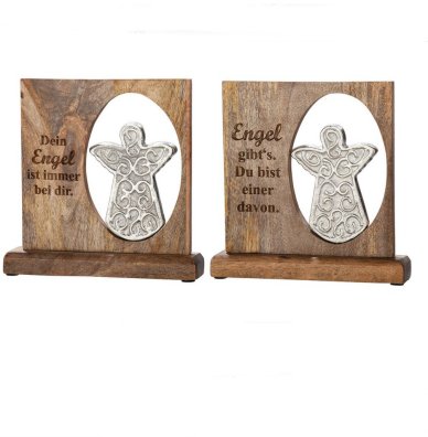 Holz Rahmen mit Botschaft Engel