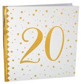 Gästebuch Gold Glamour Zahl 20