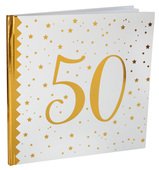 Gästebuch Gold Glamour Zahl 50
