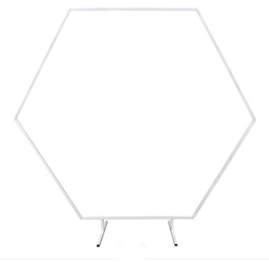 Metallrahmen Hexagon 1,7 m, weiß