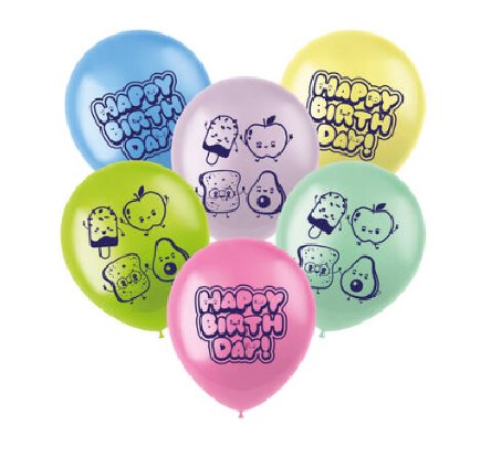Luftballons Kawaii Party, 6 Stück Luftballons Kawaii Party, 6 Stück