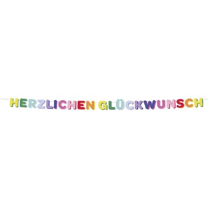 Buchstabengirlande - HERZLICHEN GLÜCKWUNSCH