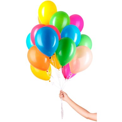 Luftballons bunt - 30 Stück mit Schnur