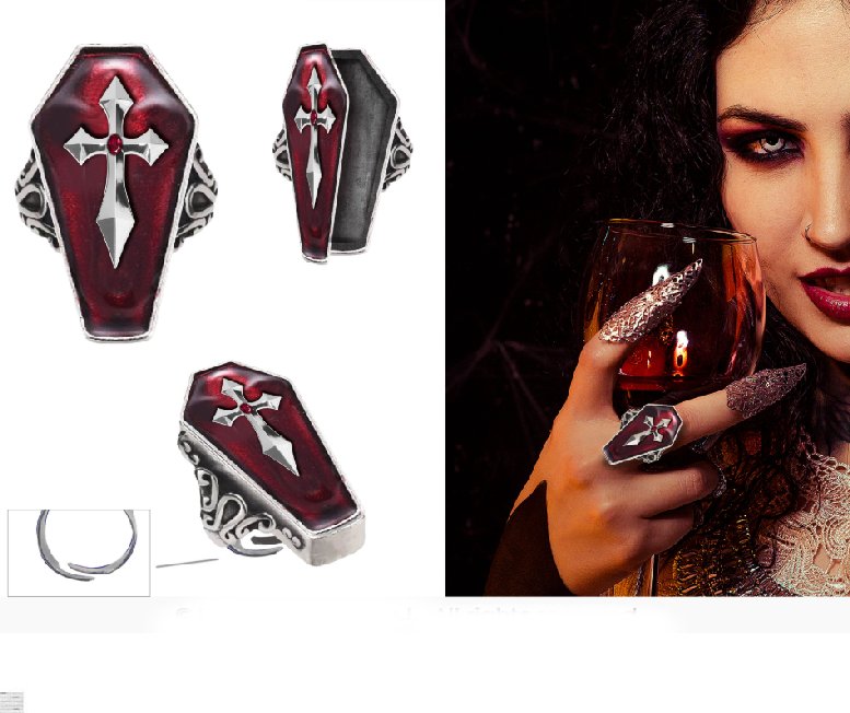 Sarg als Ring mit Kreuz Sarg als Ring mit Kreuz