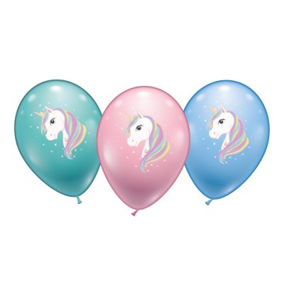 Einhorn Luftballons, 6 Stück