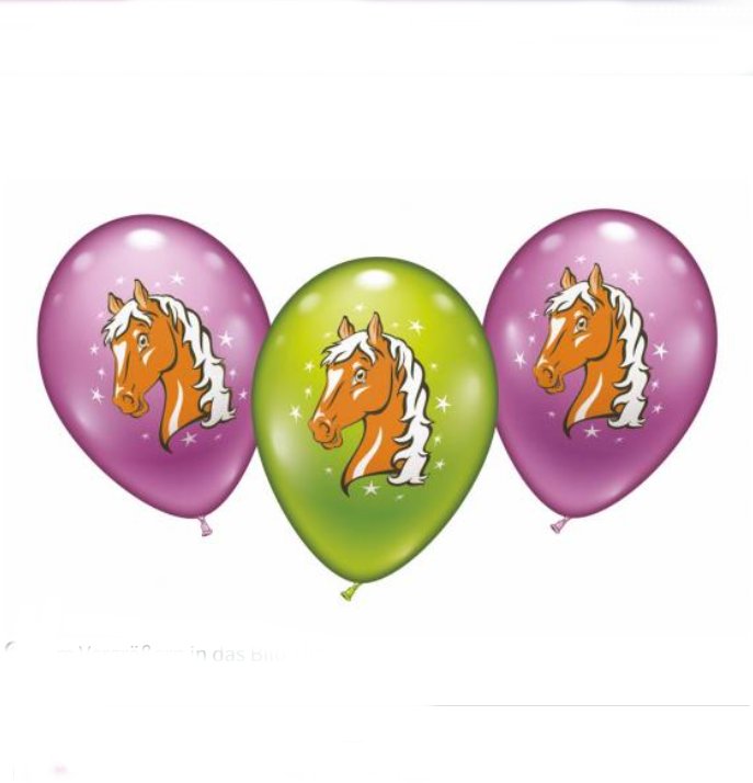 Luftballons mit Pferden, 6 Stück