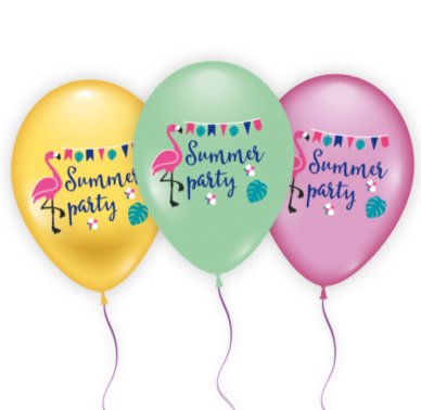 Luftballons für die Sommerparty, 6 Stück