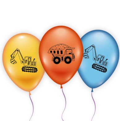 Luftballons für die Baustellenparty, 6 Stück