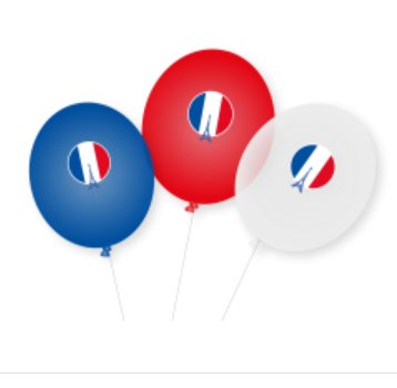 Luftballons Frankreich, 9 Stück