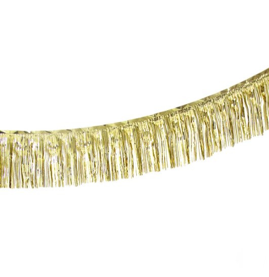 Folien - Fransenvorhang, gold - 5m