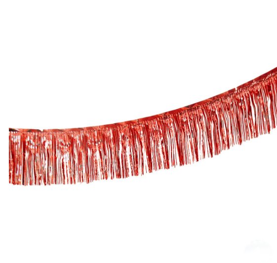 Folien - Fransenvorhang, rot - 5m
