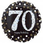 	Folienballon zum 70. Geburtstag,schwarz