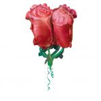 Folienballon rote Rose, XXL