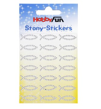 STONY-Sticker Fische, kristall
