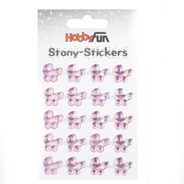 STONY-Sticker Kinderwagen, rosa
