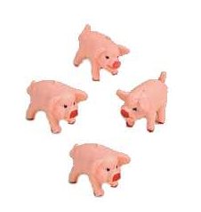 Glücksschweinchen, 4 Stück