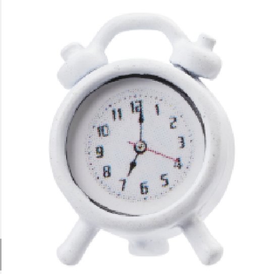 Mini Wecker, weiss, 1,5 cm