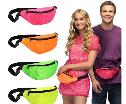 Neonfarbene Hüfttasche, 1 Stück