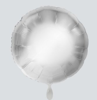 Ballon - Rund - Silber - 71cm