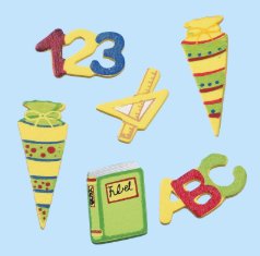 Streuschmuck Schulanfang, 12 Teile