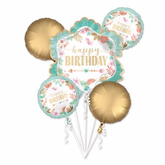 Folienballon Happy Birthday Bouquet