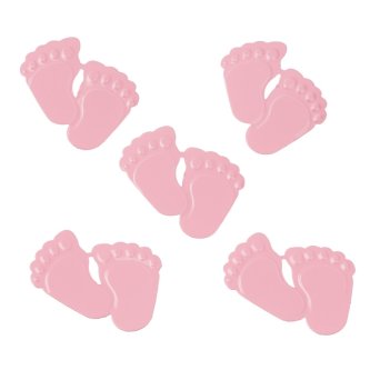 Flitter-Babyfüsse rosa, ca.1,5 cm