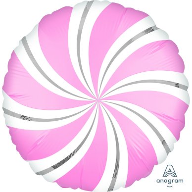 Folienballon Candy Swirl Satin rosa
