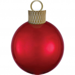 Weihnachtskugel als Ballon, rot