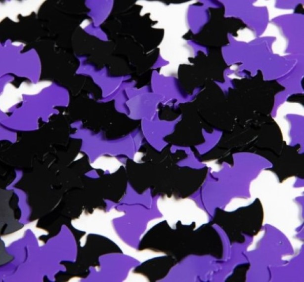 Fledermaus Konfetti, lila schwarz -14g