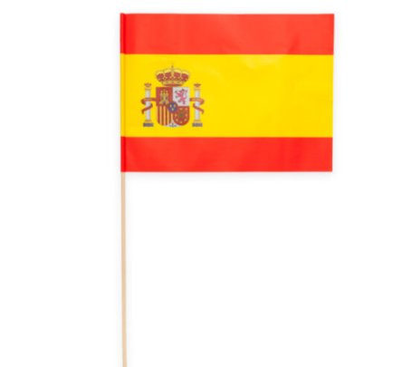 Spanien - 10 Papierfahnen am Stab