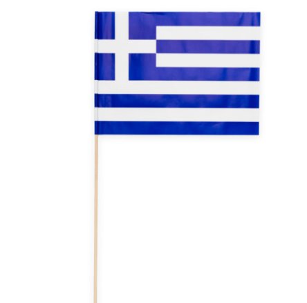 Griechenland - 10 Papierfahnen am Stab