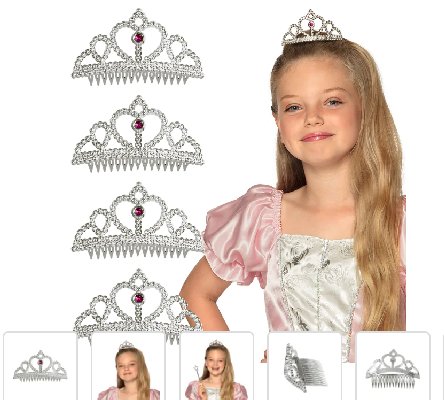 Prinzessinnen Kronen, 4 Stück