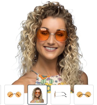 Partybrille Hippie XL orange