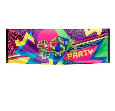 Banner für die 80er Jahre Party