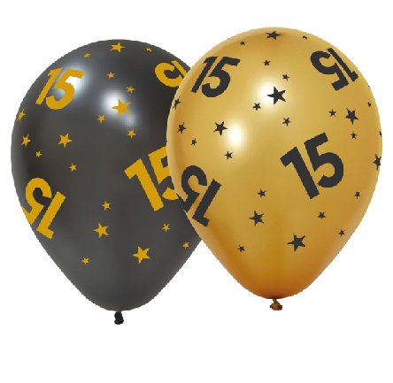 Luftballons zum 15.Geburtstag