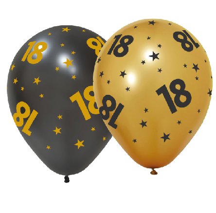 Luftballons zum 18.Geburtstag