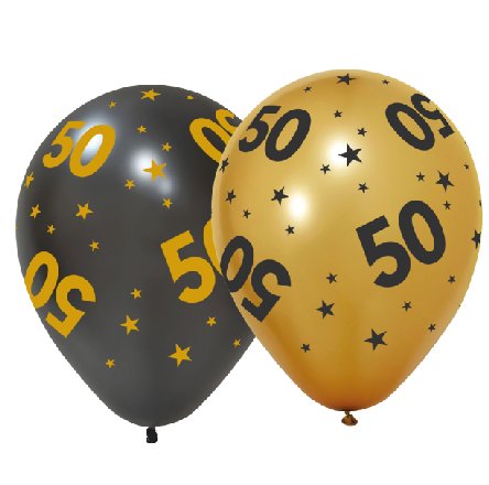 Luftballons zum 50.Geburtstag