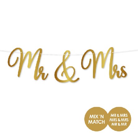 Girlande Mr. & Mrs, Mr. & Mr., Mrs. & Mrs. Girlande Mr. & Mrs, Mr. & Mr., Mrs. & Mrs.