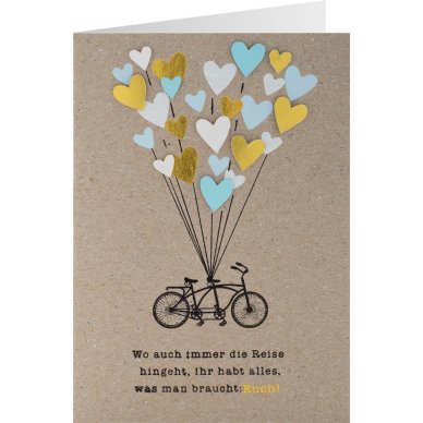 Hochzeitskarte - Fahrrad