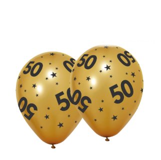 Goldene Hochzeit Ballons mit Zahl 50 Goldene Hochzeit Ballons mit Zahl 50