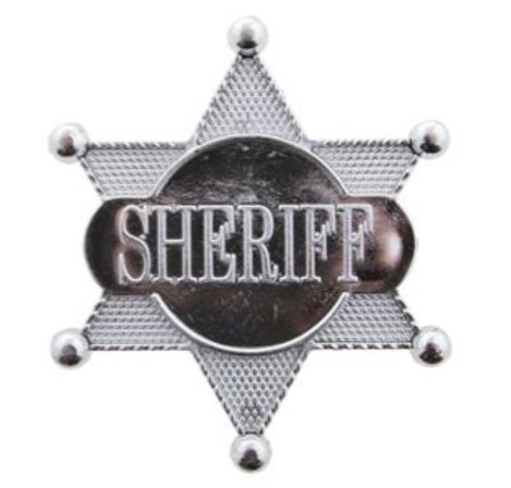 Sheriffstern, silber, 1 Stück