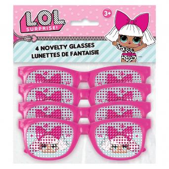 Kunststoffbrillen LOL, 4 Stück