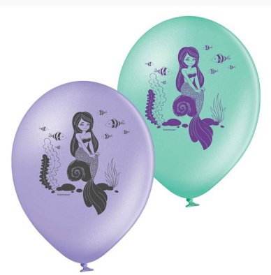 Meerjungfrau Luftballons, 6 Stück