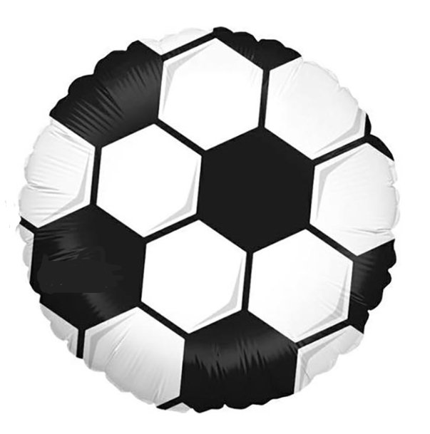 Folienballon Fußball, schwarz/weiß