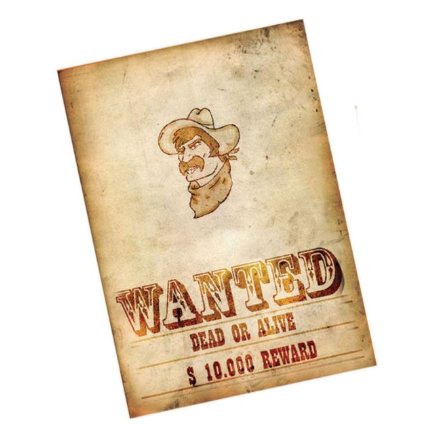 Wanddeko Western Wanted
