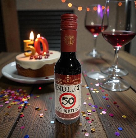 Wein zum 50.Geburtstag, 1 Flasche